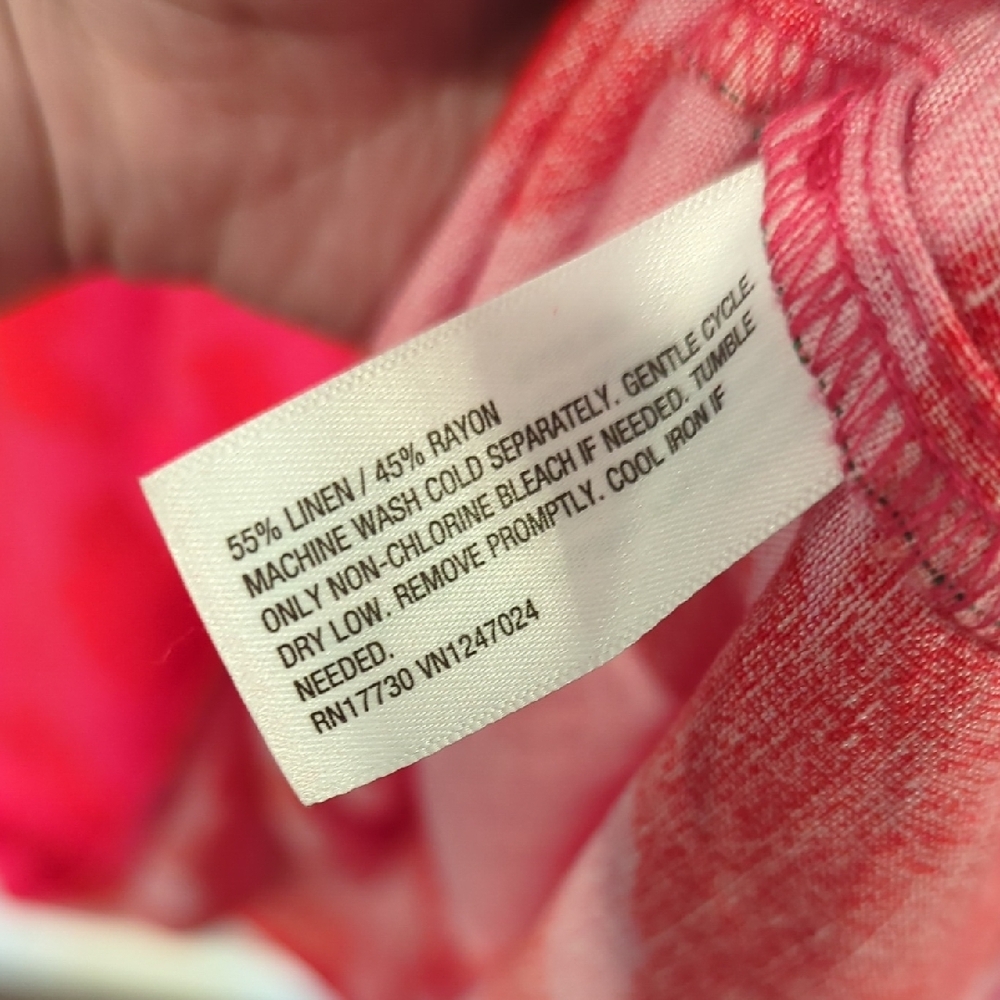 Kate Spade x Target Maxi Dress Classic Rose Linen Long Sleeve size Medium - Picture 5 of 11
